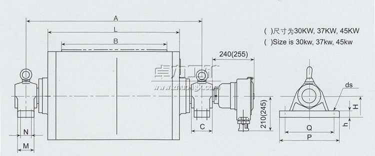 YDB����������ʽ늄�(d��ng)�LͲ�İ��b���γߴ�D
